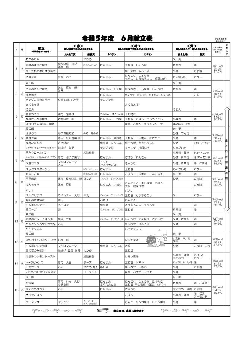 ６月の献立表_1